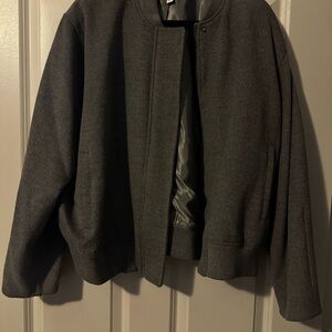 Gray Bomber Jacket